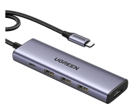 UGREEN Hub USB-C CM511 HDMI 4K 60Hz 3xUSB 3.0 5Gbps PD 100W srebrny - 1488926 - zdjęcie 1